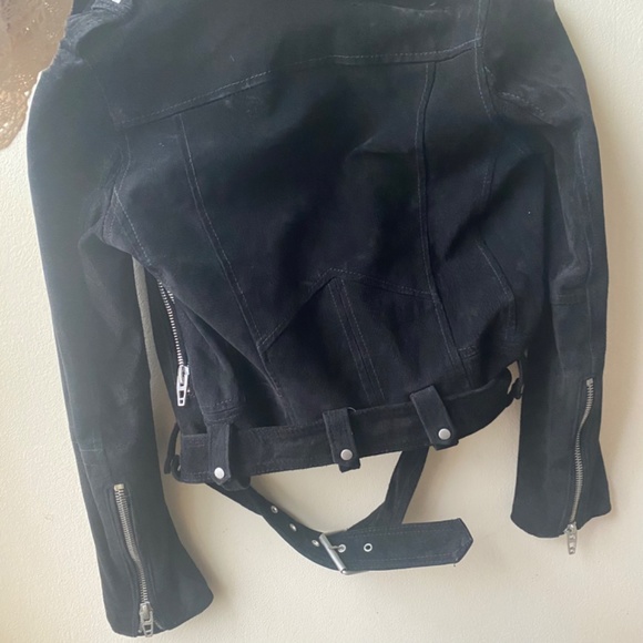 BLANKNYC* Genuine Suede Black Moto Jacket - Picture 5 of 7